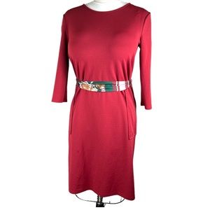 Zara Satin Belted Dress